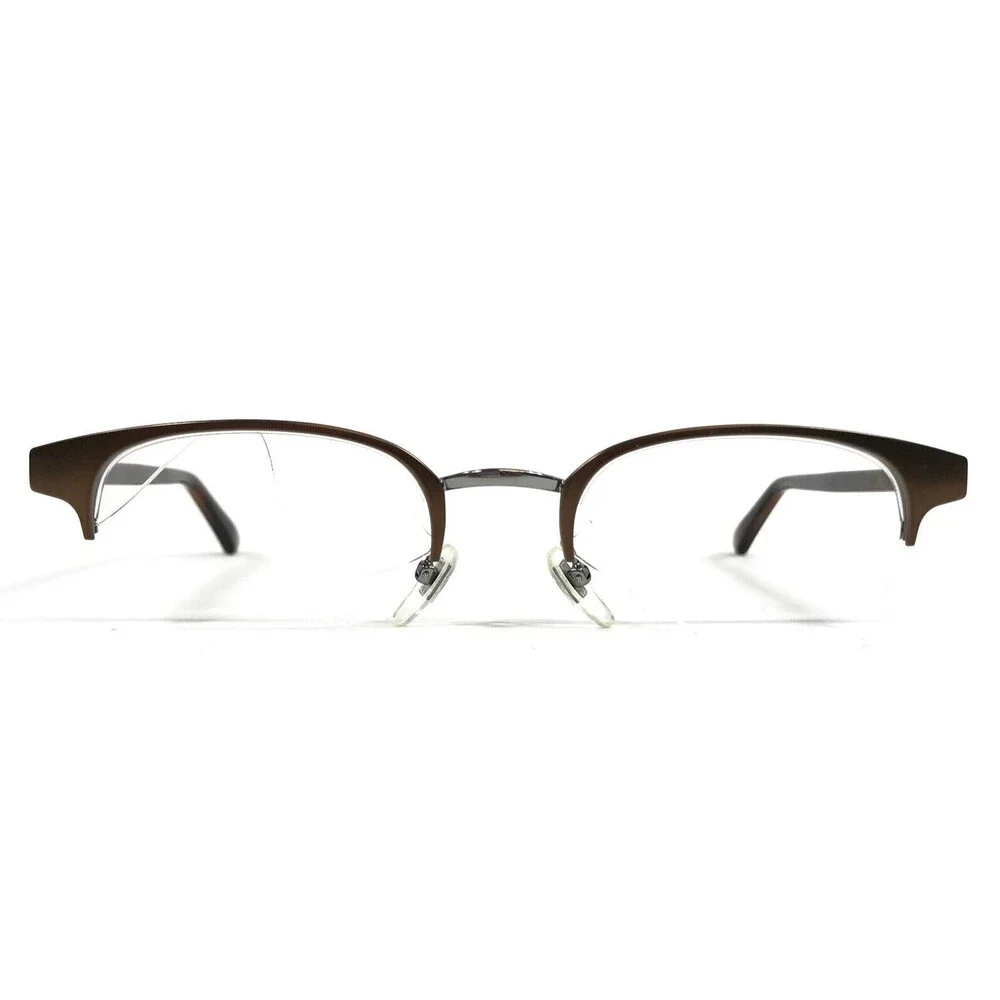 Gucci Eyeglasses Frames GG0020O 003 Brown Tortoise Round Half Rim 49-21-140